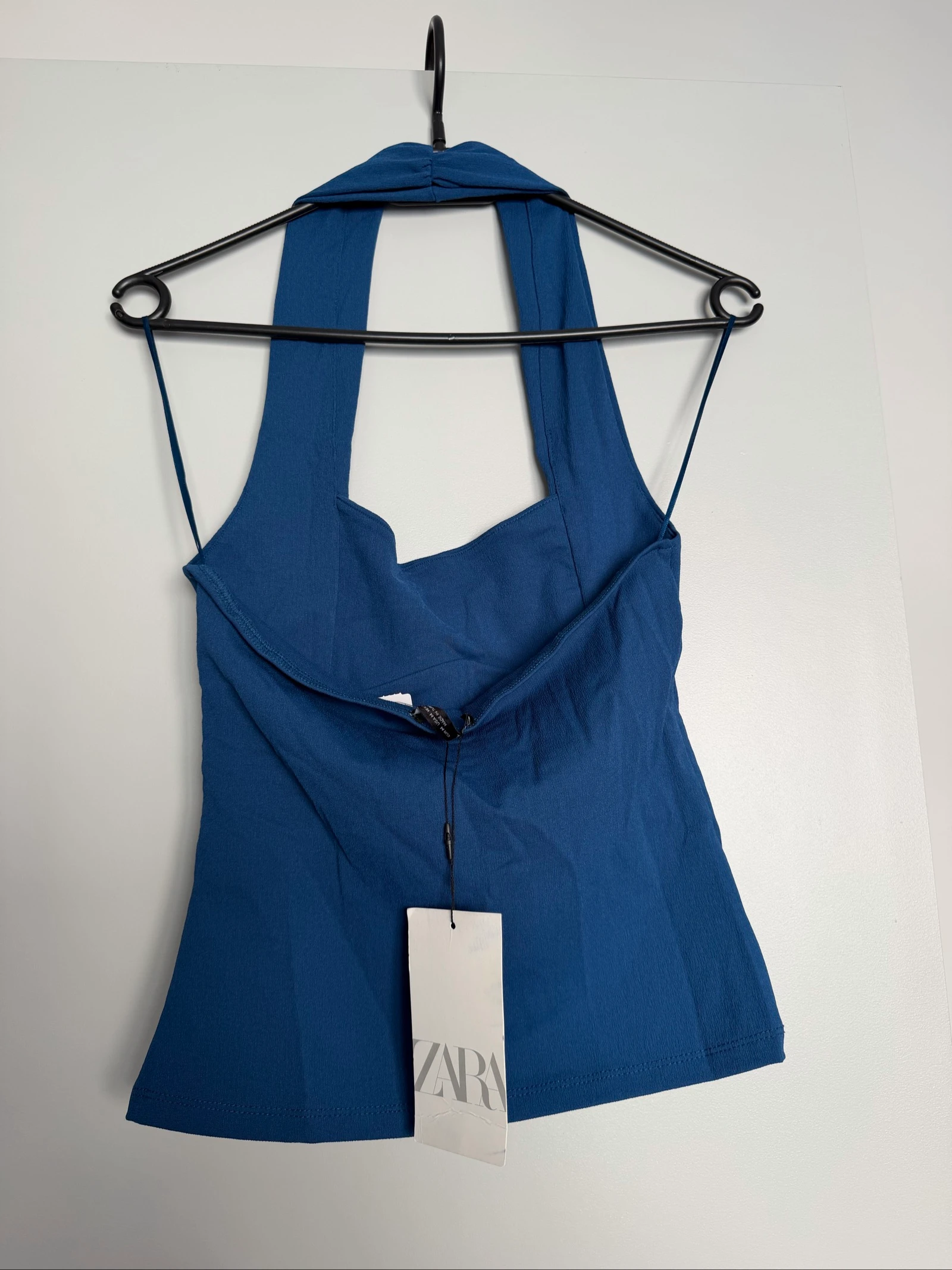 Top Zara azul petróleo espalda descubierta – Nuevo con etiqueta – Talla M – photo 3